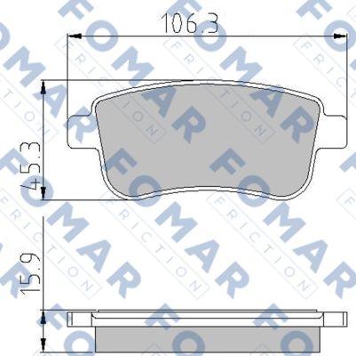 FOMAR Friction FO 931581 - Комплект спирачно феродо, дискови спирачки vvparts.bg