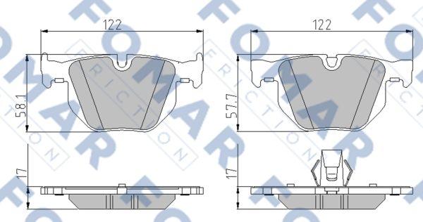 FOMAR Friction FO 931181 - Комплект спирачно феродо, дискови спирачки vvparts.bg