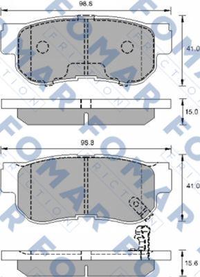 FOMAR Friction FO 931781 - Комплект спирачно феродо, дискови спирачки vvparts.bg