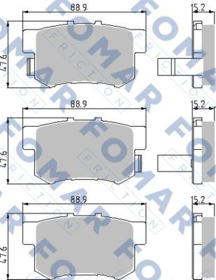 FOMAR Friction FO 933281 - Комплект спирачно феродо, дискови спирачки vvparts.bg