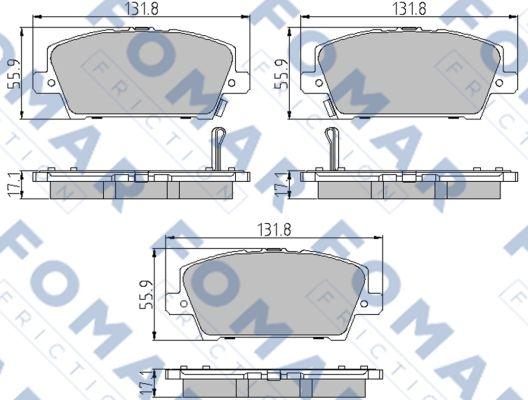 FOMAR Friction FO 932481 - Комплект спирачно феродо, дискови спирачки vvparts.bg