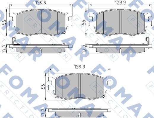 FOMAR Friction FO 932681 - Комплект спирачно феродо, дискови спирачки vvparts.bg