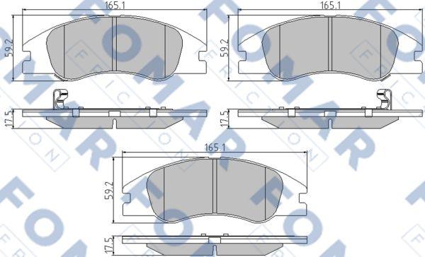 FOMAR Friction FO 932181 - Комплект спирачно феродо, дискови спирачки vvparts.bg