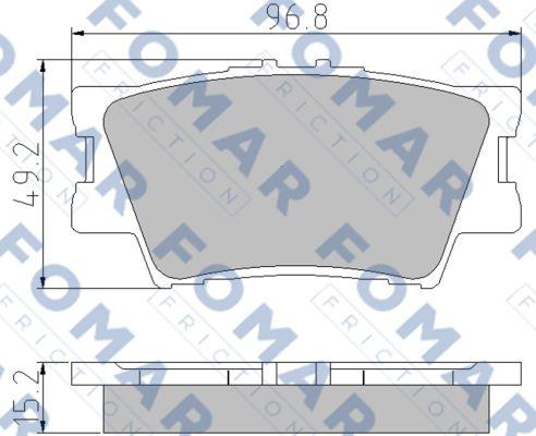 FOMAR Friction FO 932881 - Комплект спирачно феродо, дискови спирачки vvparts.bg