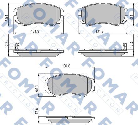 FOMAR Friction FO 932381 - Комплект спирачно феродо, дискови спирачки vvparts.bg