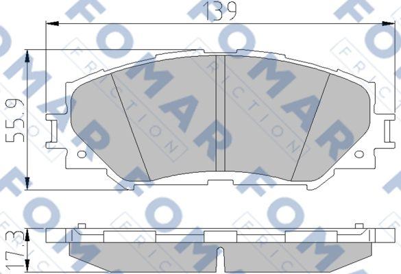 FOMAR Friction FO 932781 - Комплект спирачно феродо, дискови спирачки vvparts.bg