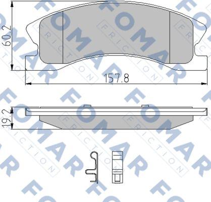 FOMAR Friction FO 937581 - Комплект спирачно феродо, дискови спирачки vvparts.bg