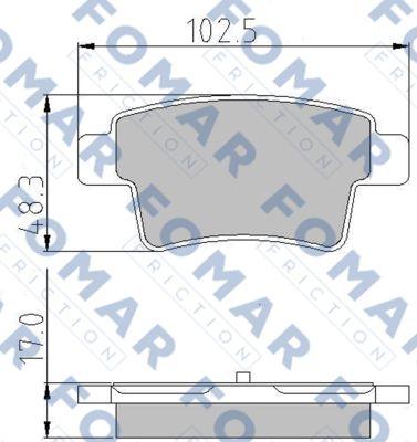 FOMAR Friction FO 929881 - Комплект спирачно феродо, дискови спирачки vvparts.bg