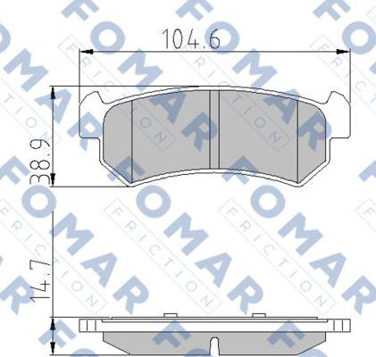 FOMAR Friction FO 929781 - Комплект спирачно феродо, дискови спирачки vvparts.bg