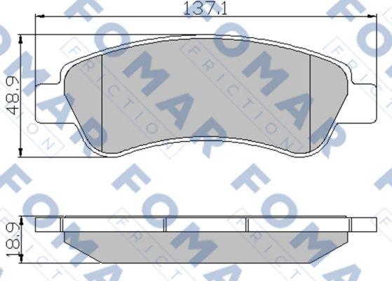 FOMAR Friction FO 924381 - Комплект спирачно феродо, дискови спирачки vvparts.bg