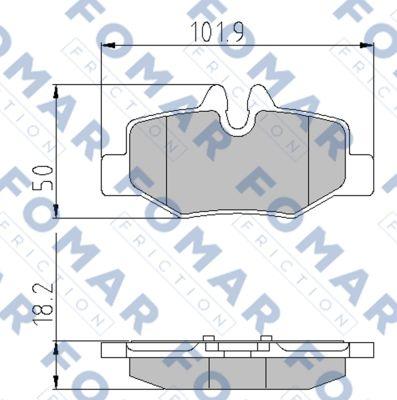 FOMAR Friction FO 924781 - Комплект спирачно феродо, дискови спирачки vvparts.bg