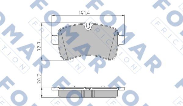 FOMAR Friction FO 925581 - Комплект спирачно феродо, дискови спирачки vvparts.bg