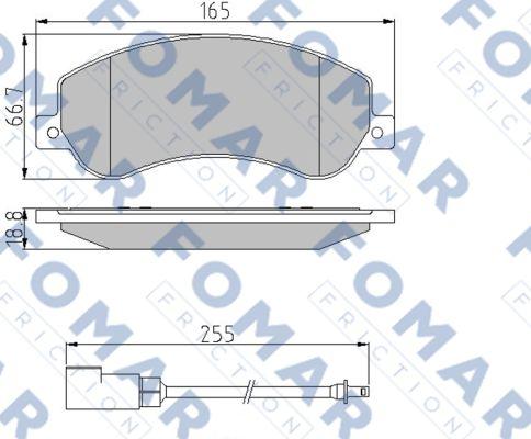 FOMAR Friction FO 925081 - Комплект спирачно феродо, дискови спирачки vvparts.bg