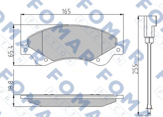 FOMAR Friction FO 925181 - Комплект спирачно феродо, дискови спирачки vvparts.bg