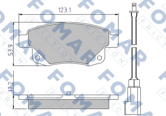 FOMAR Friction FO 925281 - Комплект спирачно феродо, дискови спирачки vvparts.bg