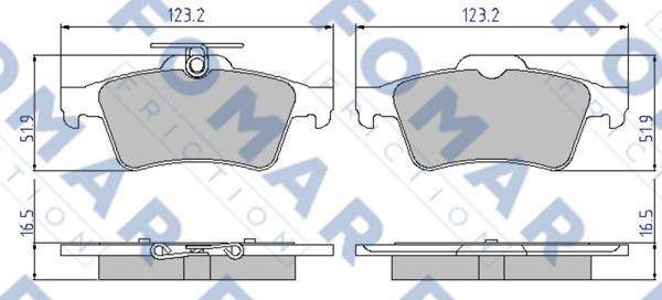 FOMAR Friction FO 926381 - Комплект спирачно феродо, дискови спирачки vvparts.bg