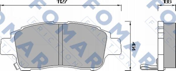 FOMAR Friction FO 920381 - Комплект спирачно феродо, дискови спирачки vvparts.bg