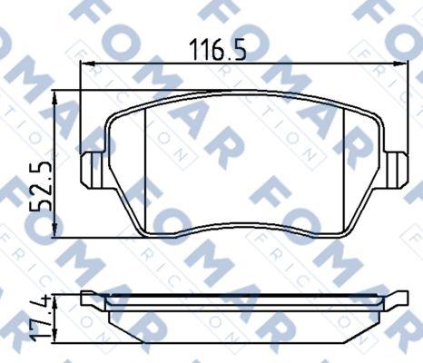 FOMAR Friction FO 921181 - Комплект спирачно феродо, дискови спирачки vvparts.bg