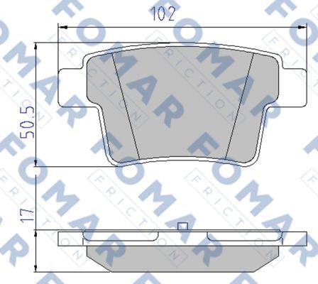 FOMAR Friction FO 928581 - Комплект спирачно феродо, дискови спирачки vvparts.bg