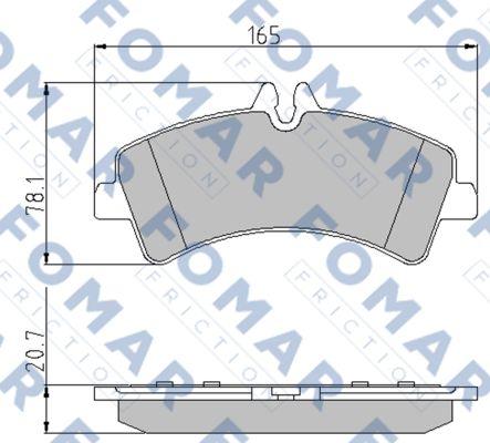 FOMAR Friction FO 923681 - Комплект спирачно феродо, дискови спирачки vvparts.bg