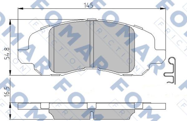 FOMAR Friction FO 973981 - Комплект спирачно феродо, дискови спирачки vvparts.bg