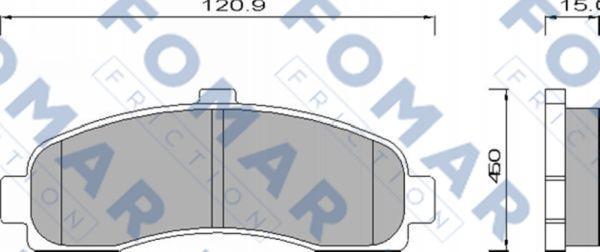 FOMAR Friction FO 495981 - Комплект спирачно феродо, дискови спирачки vvparts.bg