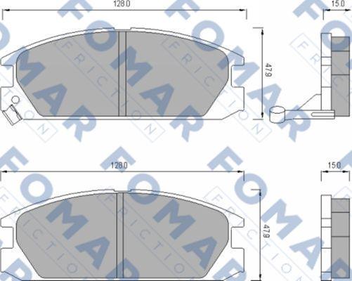FOMAR Friction FO 496881 - Комплект спирачно феродо, дискови спирачки vvparts.bg