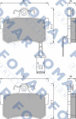 FOMAR Friction FO 490081 - Комплект спирачно феродо, дискови спирачки vvparts.bg