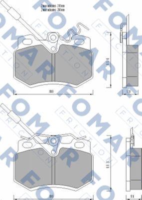 FOMAR Friction FO 491981 - Комплект спирачно феродо, дискови спирачки vvparts.bg