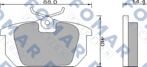 FOMAR Friction FO 493881 - Комплект спирачно феродо, дискови спирачки vvparts.bg