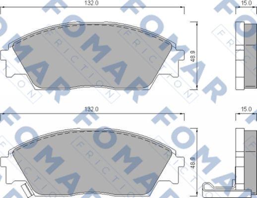 FOMAR Friction FO 444781 - Комплект спирачно феродо, дискови спирачки vvparts.bg