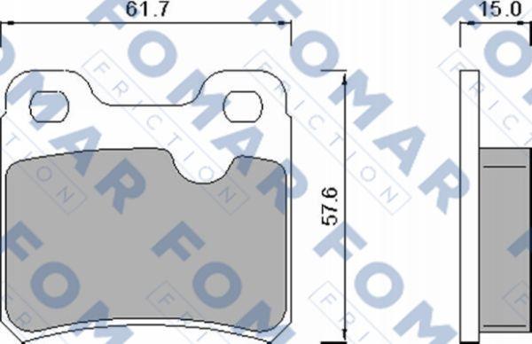 FOMAR Friction FO 445981 - Комплект спирачно феродо, дискови спирачки vvparts.bg