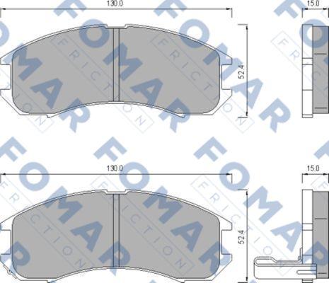 FOMAR Friction FO 445081 - Комплект спирачно феродо, дискови спирачки vvparts.bg