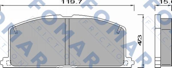 FOMAR Friction FO 440481 - Комплект спирачно феродо, дискови спирачки vvparts.bg