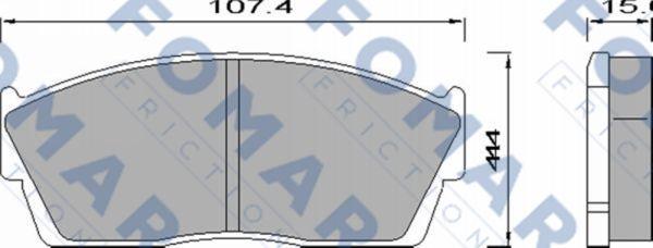 FOMAR Friction FO 442181 - Комплект спирачно феродо, дискови спирачки vvparts.bg