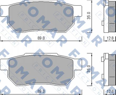 FOMAR Friction FO 456381 - Комплект спирачно феродо, дискови спирачки vvparts.bg