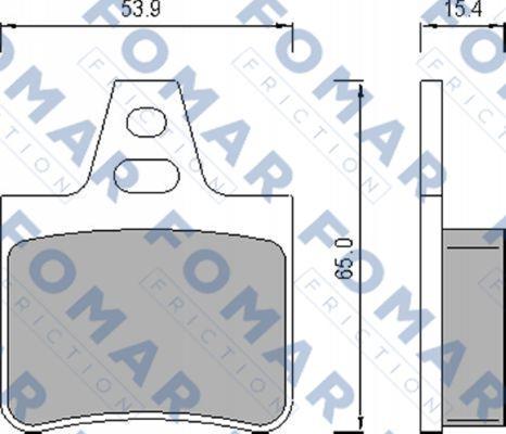 FOMAR Friction FO 450981 - Комплект спирачно феродо, дискови спирачки vvparts.bg