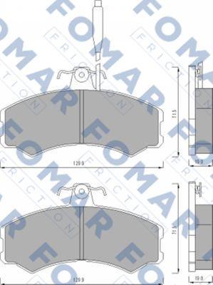 FOMAR Friction FO 453081 - Комплект спирачно феродо, дискови спирачки vvparts.bg