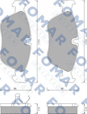 FOMAR Friction FO 457481 - Комплект спирачно феродо, дискови спирачки vvparts.bg