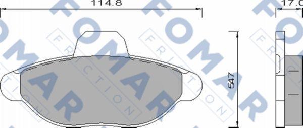 FOMAR Friction FO 465981 - Комплект спирачно феродо, дискови спирачки vvparts.bg