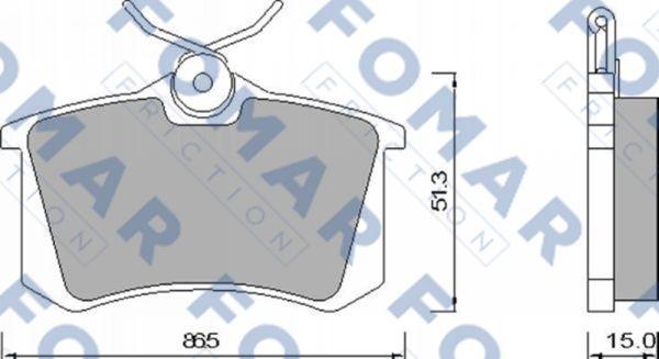 FOMAR Friction FO 465381 - Комплект спирачно феродо, дискови спирачки vvparts.bg