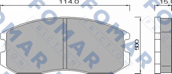 FOMAR Friction FO 460181 - Комплект спирачно феродо, дискови спирачки vvparts.bg