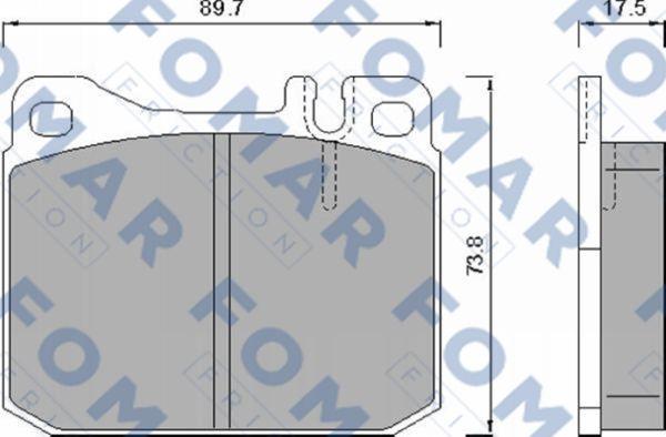 FOMAR Friction FO 467981 - Комплект спирачно феродо, дискови спирачки vvparts.bg