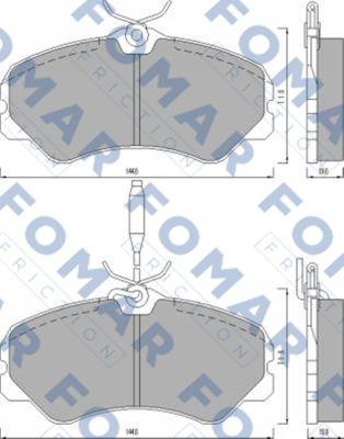 FOMAR Friction FO 467481 - Комплект спирачно феродо, дискови спирачки vvparts.bg