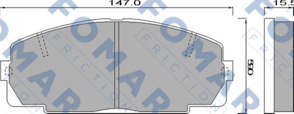 FOMAR Friction FO 489481 - Комплект спирачно феродо, дискови спирачки vvparts.bg