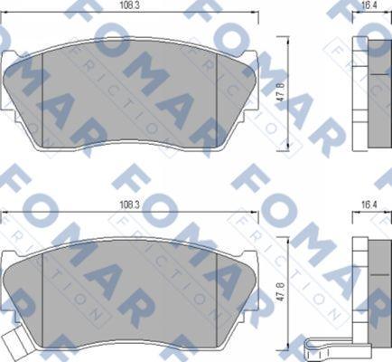 FOMAR Friction FO 484081 - Комплект спирачно феродо, дискови спирачки vvparts.bg