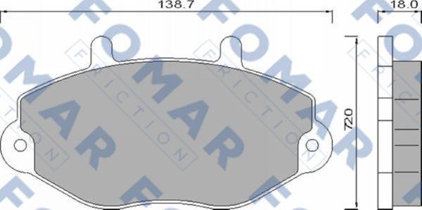 FOMAR Friction FO 486481 - Комплект спирачно феродо, дискови спирачки vvparts.bg