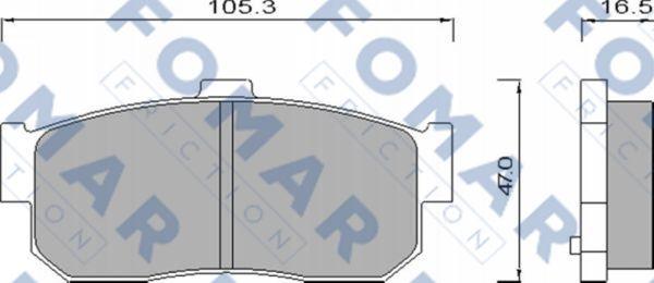 FOMAR Friction FO 488981 - Комплект спирачно феродо, дискови спирачки vvparts.bg