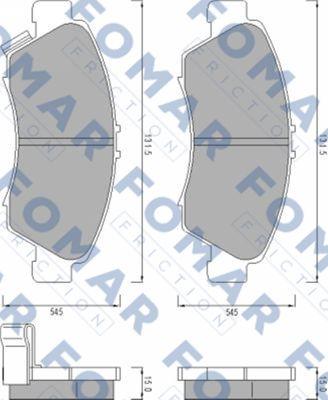 FOMAR Friction FO 487281 - Комплект спирачно феродо, дискови спирачки vvparts.bg