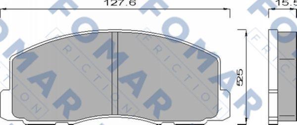 FOMAR Friction FO 439681 - Комплект спирачно феродо, дискови спирачки vvparts.bg